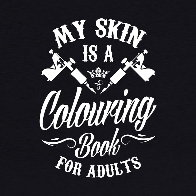 My skin is a colouring book for adults by nektarinchen